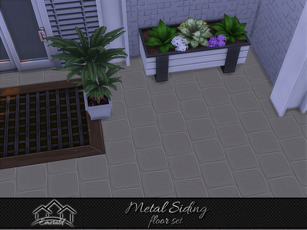 Sims 4 — Metal Siding floor 4 by Emerald — Metal siding provide a durable residential alternative to wood with variety of