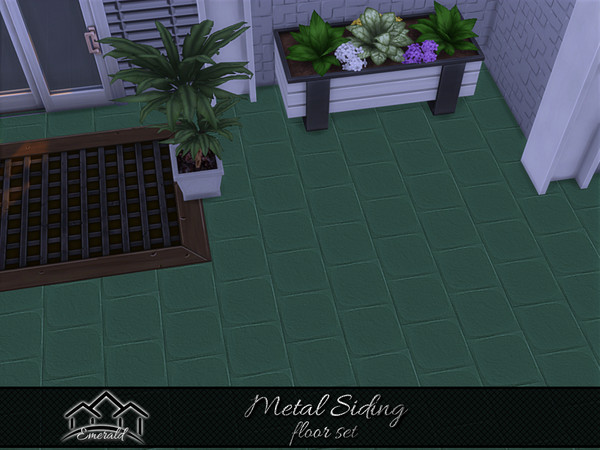 Sims 4 — Metal Siding floor 5 by Emerald — Metal siding provide a durable residential alternative to wood with variety of