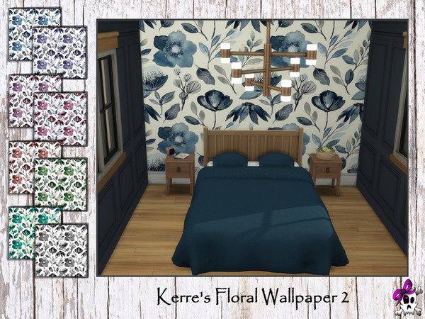 Sims 4 — Kerre_Floralwallpaper2.package by Kerre2215 — Set of Floral Wallpapers made by Kerre