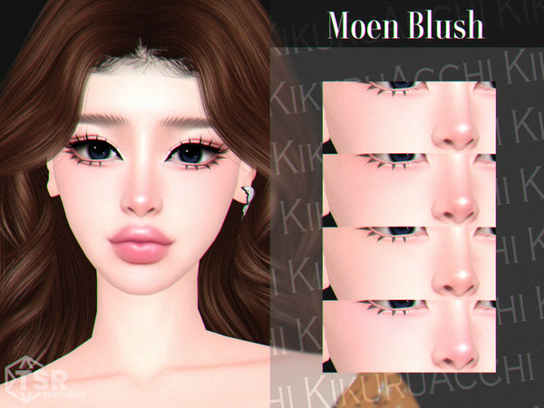 Sims 4 — Moen Blush by Kikuruacchi — - It is suitable for Female and Male. ( Teen to Elder ) - 4 swatches - HQ Compatible