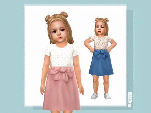 Sims 4 — Floretta Dress by lillka — 6 swatches
