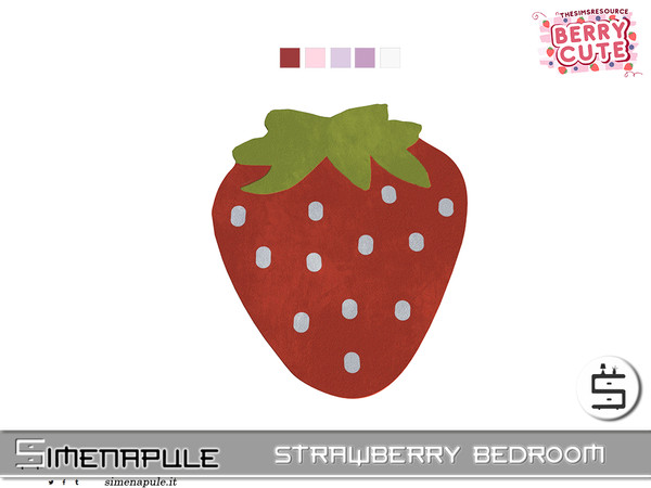 Sims 4 — [SeN4] Strawberry Bedroom - Rug by Simenapule — Strawberry BedroomStrawberry BedroomStrawberry BedroomStrawberry