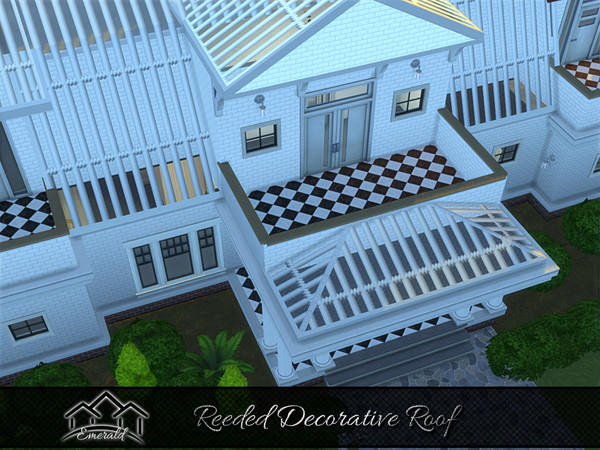 Sims 4 — Reeded Decorative Roof4 by Emerald — Reeded Decorative Roof is the perfect dynamic glass to really enhance your