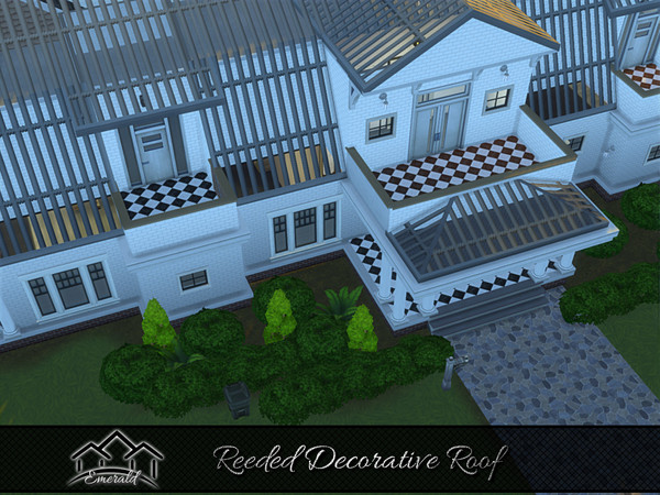 Sims 4 — Reeded Decorative Roof5 by Emerald — Reeded Decorative Roof is the perfect dynamic glass to really enhance your