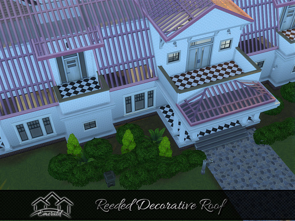 Sims 4 — Reeded Decorative Roof7 by Emerald — Reeded Decorative Roof is the perfect dynamic glass to really enhance your