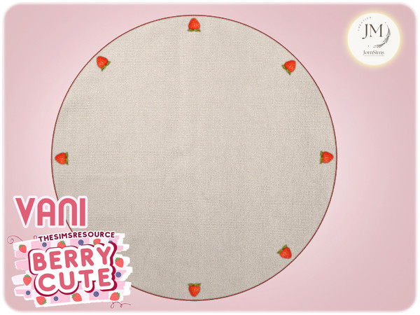 Sims 4 — Jomsims berryCute Vani rug by jomsims — berryCute Vani bedroom Bring sweetness to your Sims home with the Berry