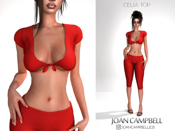 Sims 4 — CELIA TOP by Joan_Campbell_Beauty_ — 13 swatches Custom thumbnail Original mesh