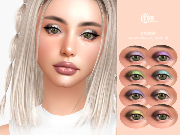 Sims 4 — IMF Lovie Eyeshadow N.402 by IzzieMcFire — Lovie Eyeshadow N.402 contains 8 colors in hq texture.