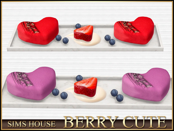 Sims 4 — Sims House HEART CAKE | BERRY CUTE by Sims_House — BERRY CUTE