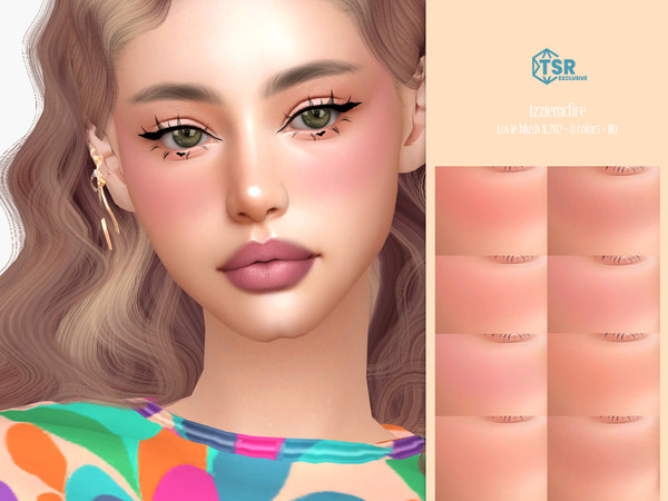 Sims 4 — IMF Lovie Blush N.202 by IzzieMcFire — Lovie Blush N.202 contains 8 colors in hq texture.