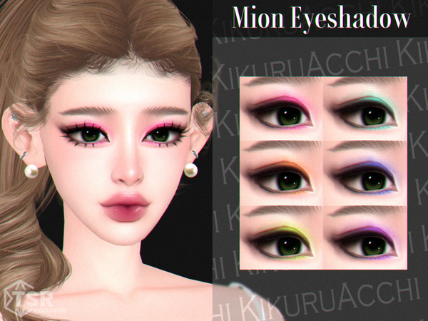 Sims 4 — Mion Eyeshadow by Kikuruacchi — - It is suitable for Female and Male. ( Teen to Elder ) - 6 swatches - HQ