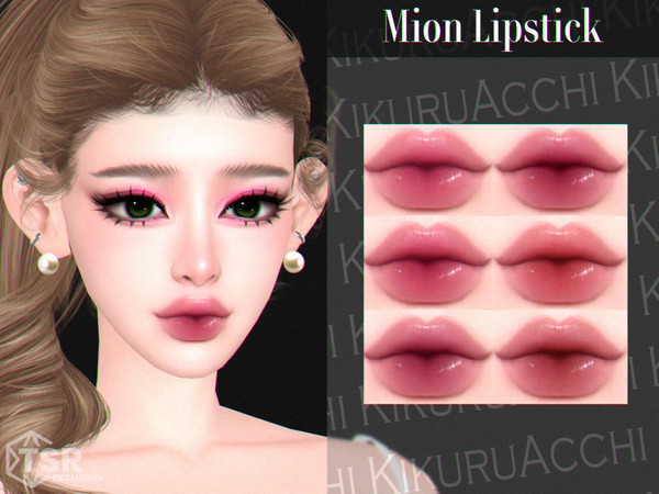 Sims 4 — Mion Lipstick by Kikuruacchi — - It is suitable for Female and Male. ( Teen to Elder ) - 6 swatches - HQ