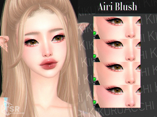 Sims 4 — Airi Blush by Kikuruacchi — - It is suitable for Female and Male. ( Teen to Elder ) - 4 swatches - HQ Compatible