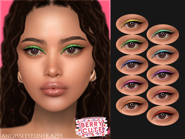Sims 4 — Eyeliner A255 by ANGISSI — PREVIEWS MADE USING HQ MODE Makeup category