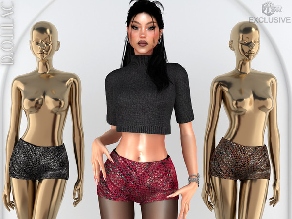 Sims 4 — Micro Leather Shorts DO0974 by DOLilac — Custom thumbnail