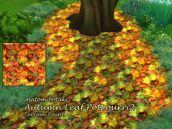 Sims 4 — Autumn Leaf Potpourri2.package by matomibotaki — Autumn is just around the corner and your garden is changing