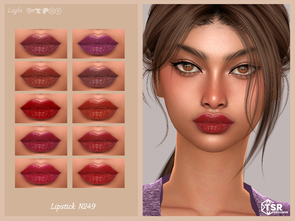 Sims 4 — Lipstick N249 by Layla — Previews were made using HQ Mod