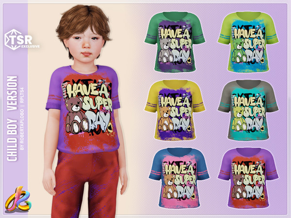 Sims 4 — Boy Top 319 -Child by RobertaPLobo — Top 319 -Child Boy version - TS4