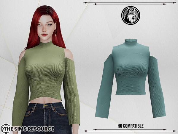 Sims 4 — Nannie Top by ForLima — 4 Colors