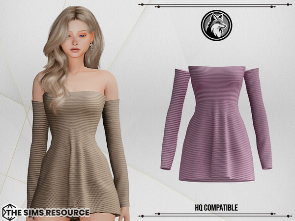 Sims 4 — Eliza Dress by ForLima — 4 Colors