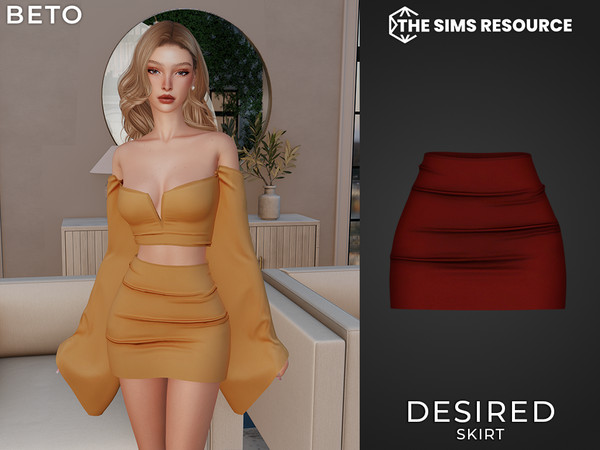 Sims 4 — Desired (Skirt) by Beto_ae0 — Summery and minimalist dress, enjoy it