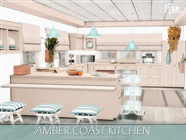 Sims 4 — Amber Coast Kitchen by MychQQQ — Value: $ 15,786