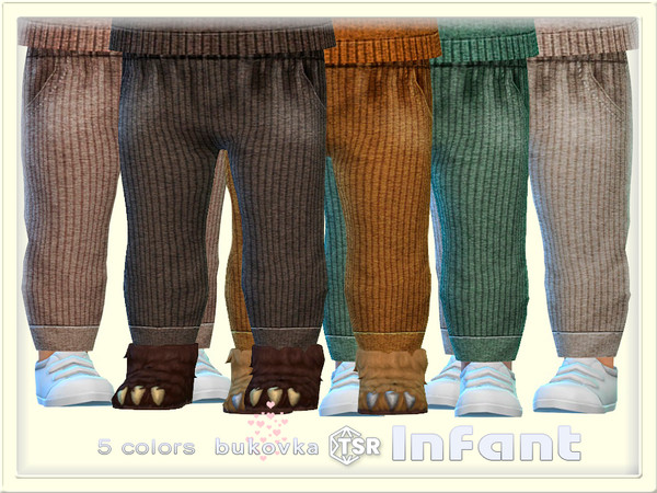 Sims 4 — Pants Pocket by bukovka — Stylish pants for infants of both sexes: boys and girls in 5 coloring options.