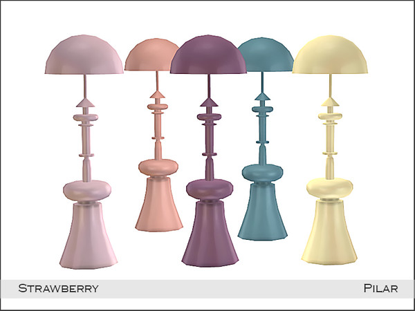 Sims 4 — Pilar Strawberryr floorLamp by Pilar — Strawberry festival with vibrant colors