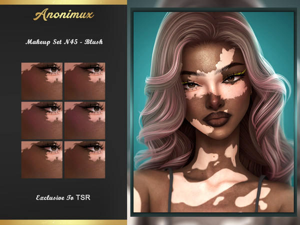Sims 4 — Makeup Set N45 - Blush by Anonimux_Simmer — - 6 Swatches