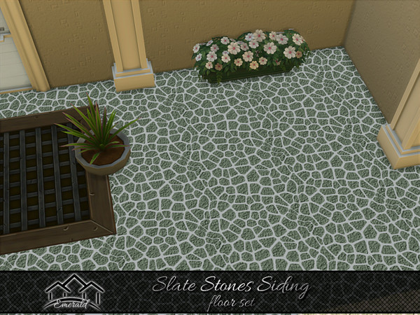 Sims 4 — Slate Stones Siding floor1 by Emerald — Durable for exterior projects with natural looking appeal.(floor set)