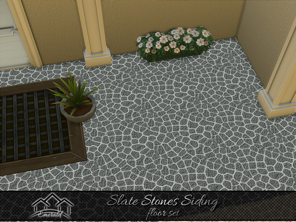 Sims 4 — Slate Stones Siding floor2 by Emerald — Durable for exterior projects with natural looking appeal.(floor set)