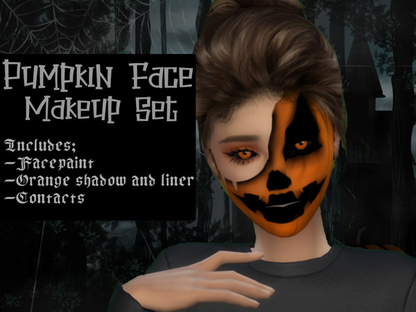 Sims 4 — pumpkinface.package by _alttrait_ — As Halloween is quickly approaching I wanted to pop out some fun makeup sets