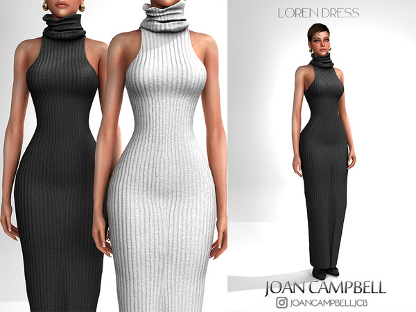 Sims 4 — LOREN DRESS by Joan_Campbell_Beauty_ — 7 swatches Custom thumbnail Original mesh