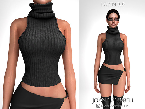 Sims 4 — LOREN TOP by Joan_Campbell_Beauty_ — 15 swatches Custom thumbnail Original mesh