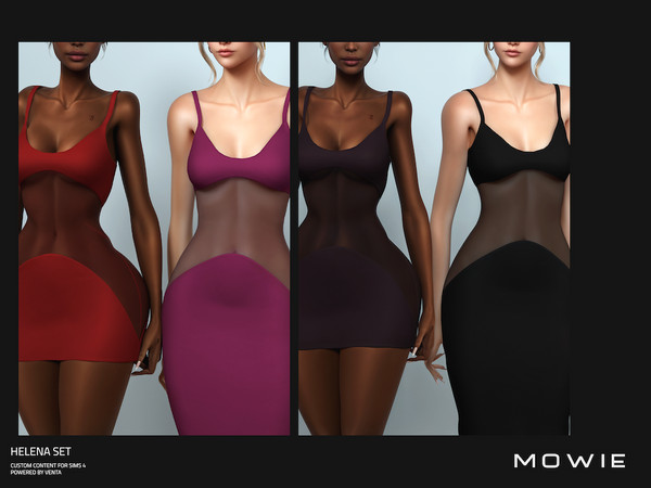 Sims 4 — MOWIE - Helena Dress by VentaStudio — MOWIE Essentials Collection is now exclusively available on TSR! Georgia
