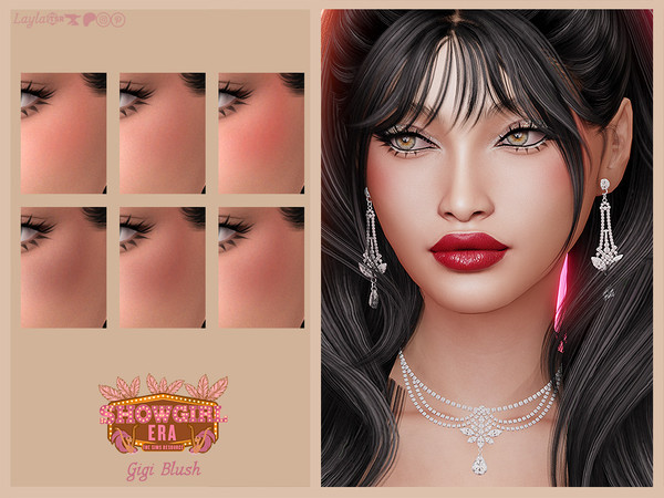 Sims 4 — ShowgirlEra - Gigi Blush by Layla — Previews were made using HQ Mod