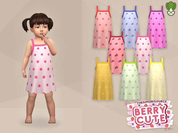 Sims 4 — Berry Cute Toddler Sleepwear by kapakijo — Sleeveless sleepwear available in 8 colors.