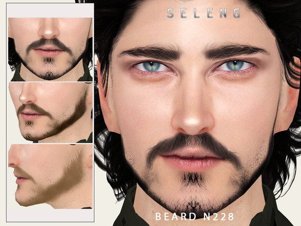Sims 4 — Beard N228 by Seleng — HQ compatible beard with 21 colours, available for Teen to Elder.