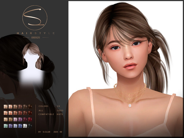 Sims 4 — S-Club_080925_ updo hair by S-Club — updo hair hope you like, thank you.