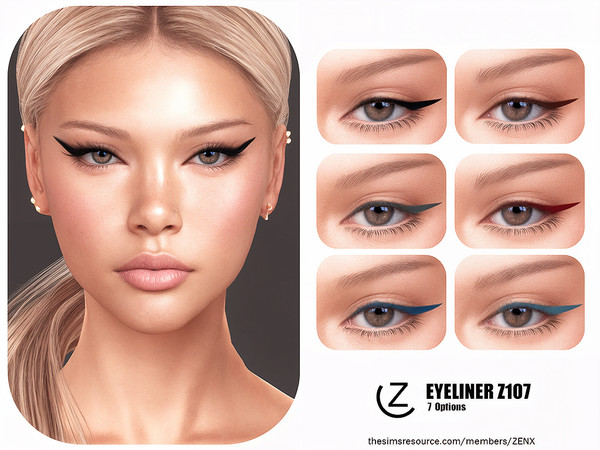 Sims 4 — EYELINER Z107 by ZENX — All Age