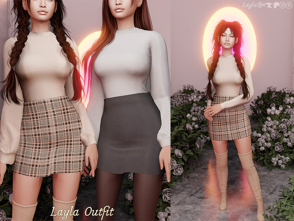 Sims 4 — Layla Outfit by Layla — Base Game compatible