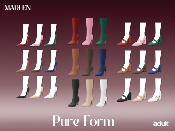 Sims 4 — [Madlen] PureForm Strap Pumps.package by Madlen — Elegant, simple silhouettes with a touch of versatility! Shoes