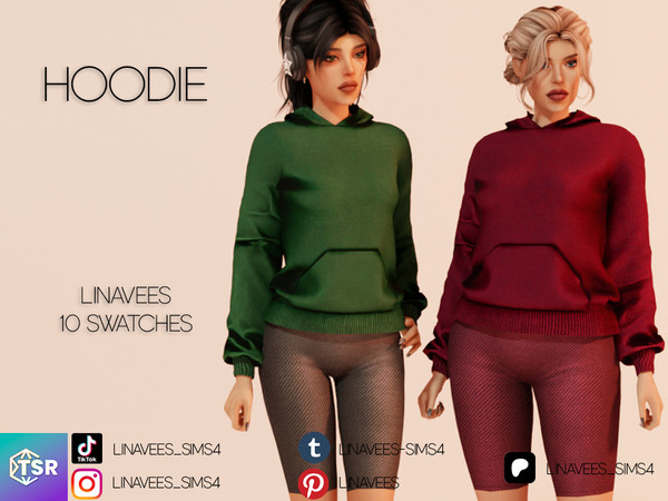 Sims 4 — EMMY - HOODIE by linavees — New Mesh