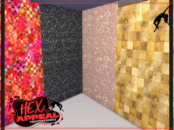 Sims 4 — Hex Appeal - Glitter Walls by lavilikesims — Glitter, all shiny, some big some small, all wall sizes