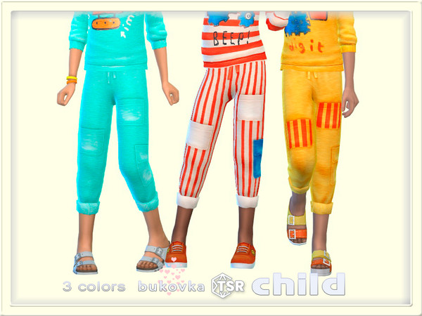 Sims 4 — Breeches Special Machinery by bukovka — Bright breeches for a child, boys only, in 3 color options. Installed