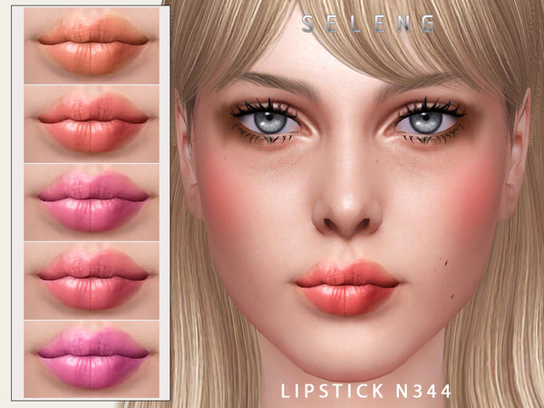 Sims 4 — Lipstick N344 by Seleng — The lipstick has 15 colours and HQ compatible. Allowed for teen, young adult, adult