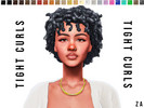 Sims 4 — Maxis Match Tight Curly Hairstyle by ziaraallman — Maxis Match Tight Curly Hairstyle