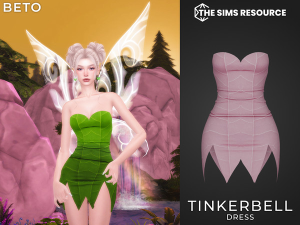 Sims 4 — Timkerbell (Dress) by Beto_ae0 — Outfit inspired by a very famous fairy, Enjoy it