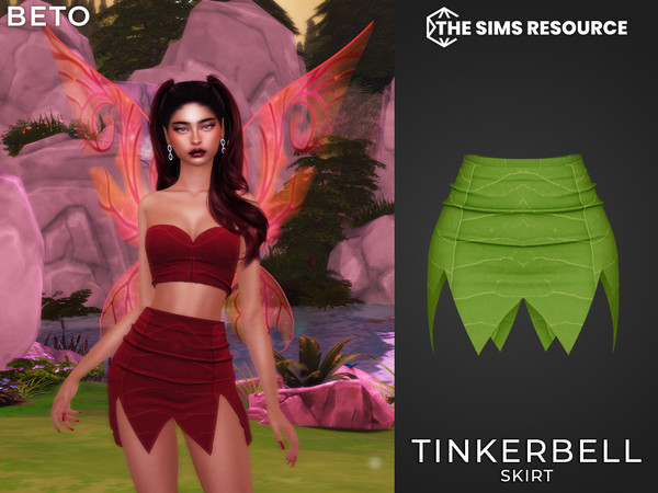 Sims 4 — Timkerbell (Skirt) by Beto_ae0 — Outfit inspired by a very famous fairy, Enjoy it
