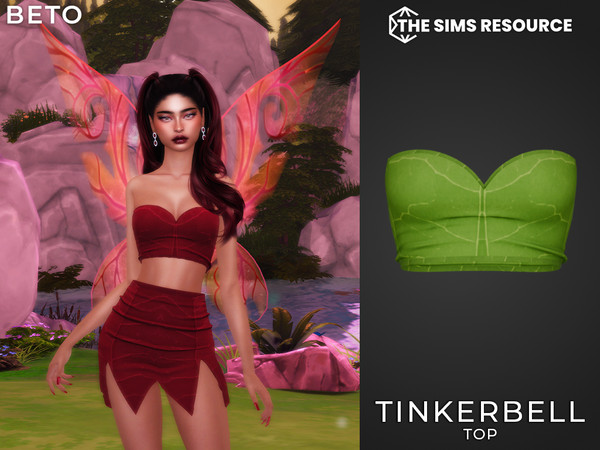 Sims 4 — Timkerbell (Top) by Beto_ae0 — Outfit inspired by a very famous fairy, Enjoy it